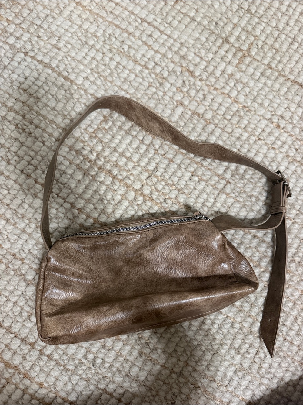 Classic Brown Leather Crossbody Bag
